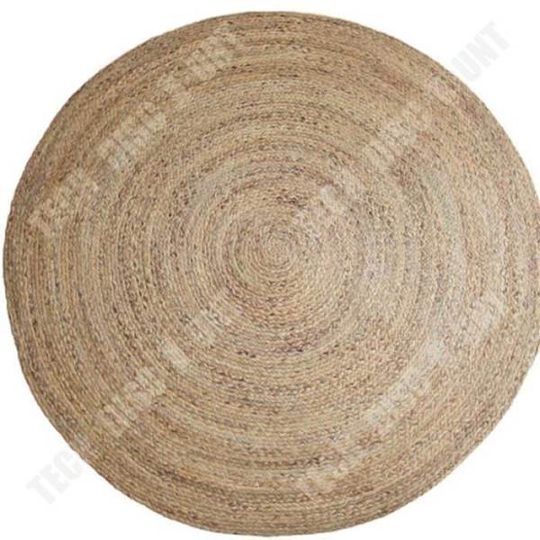 TD® Pyöreä neulottu matto 40 cm Pieni matto sisustukseen Huone Salonki Sisäänkäynti Mukava Polyesteri Vaaleanruskea