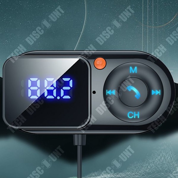 TD® FM-sender Bluetooth Bluetooth mp3-afspiller til bil Musikmodtager FM-sender Bluetooth USB-afspiller til bil