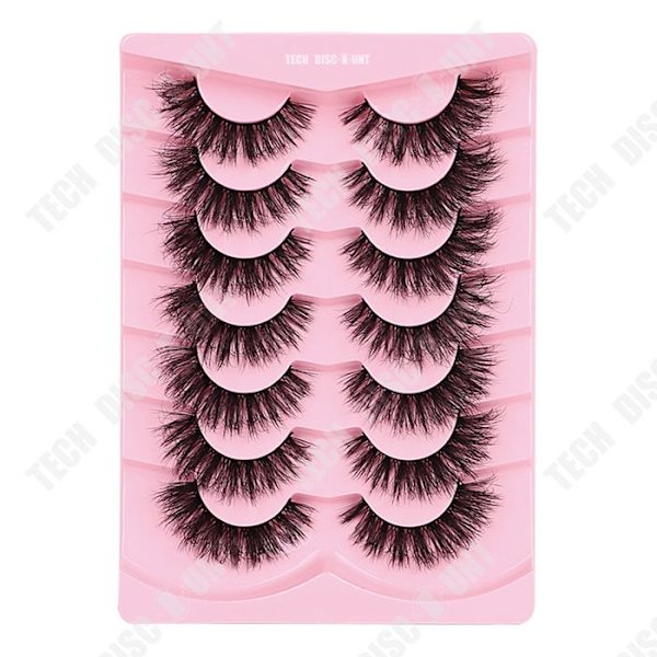 TD® False Cat Eyelashes False Curly Cat Eyelashes False Curly Cat Ögonfransar Naturliga förlängningar Tjocka lösögonfransar för förstorade ögon