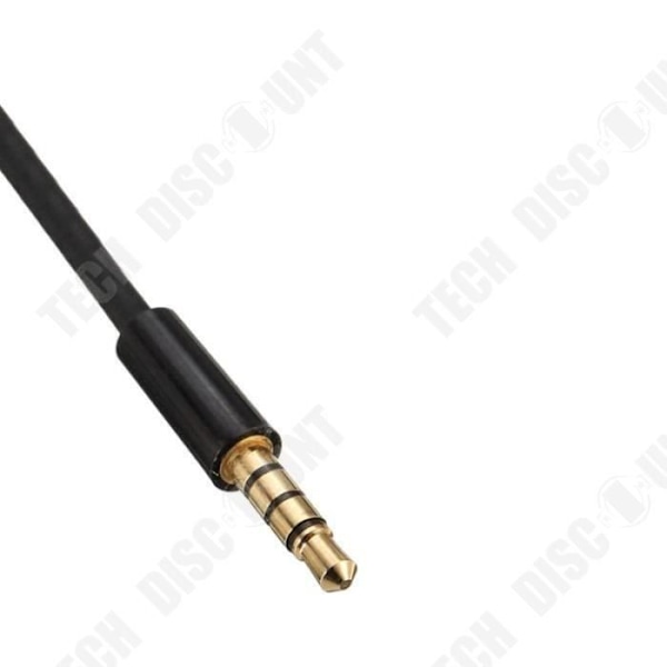 TD® Kabel audio Jack 3,5 MM til 3,5 MM Han til han Sort Aux-kabel til hovedtelefoner Stereo lydb kabel til telefon PC computer