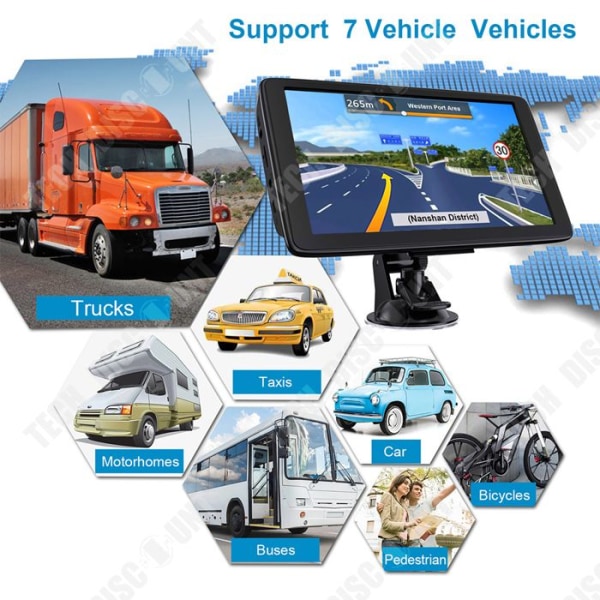 TD® Bluetooth bilnavigator 9 tommer kapacitiv bluetooth praktisk gps navigator hd stemme-navigation touchscreen navigator