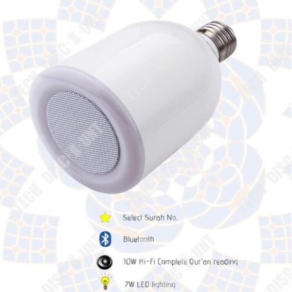 TD® trådlös bluetooth-högtalare 2 i 1 LED-ljus monokrom bluetooth fjärrkontroll spelare liten glödlampa musik nattlampa
