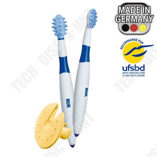 TD® Baby Brush Learning Kit / Baby Gum Massage / Silicone Dental Educational Kit / Blue and White