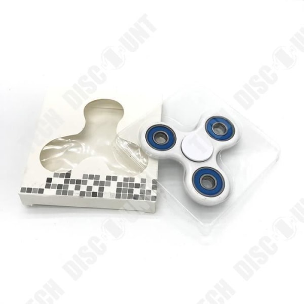TD® Fidget Spinner Toy / Hand Spinner / Tri-Spinner / Anti-stress och ångest leksak / Tvåfärgad vit och blå