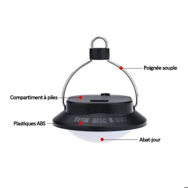 Batteridriven campinglampa hängande lampa inomhus utomhus Vattentät Kraftfull bärbar 60 LED vitt ljus Tältvandring Vit