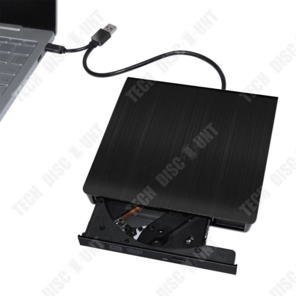 TD® DVD-brännare 3.0USB &amp; Type-C Dual Head Black Mobile Read Burner Universal Optisk enhet Extern optisk enhet