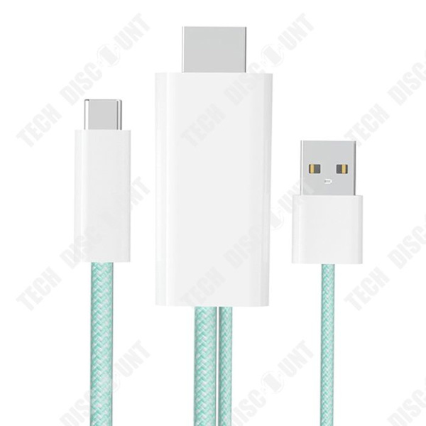 TD USB-kaapeli 1.8M HD 4K 60Hz 5v matkapuhelimille ja tietokoneille PVC-kaapeli USB C - USB C -kaapeli USB C -tyyppi