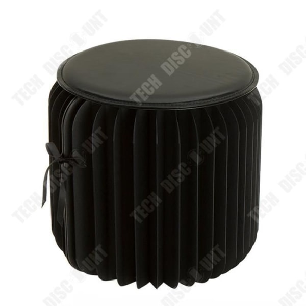 TD® 28cm foldbar papirskam Nordisk enkel husholdning multi-bevægelse energieffektiv praktisk pladsbesparende sort stools. Svart