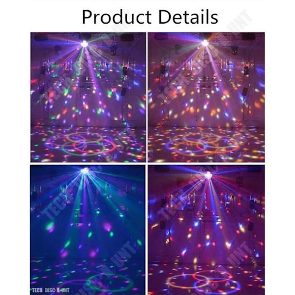 TD® disco lampe højttaler kugle usb lysende discotek lampe led barn loft højttaler belysning led lys fest bluetooth