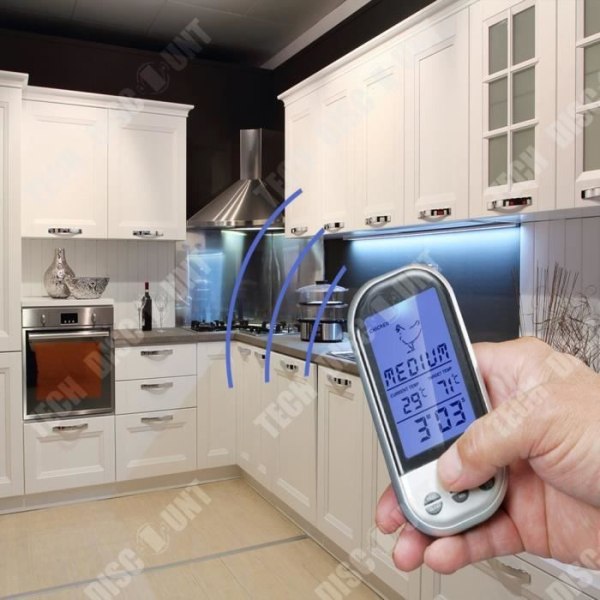 TD® Trådløs grilltermometer Elektronisk madtermometer Barbikue Kødtermometer Vandtæt køkkentermometer