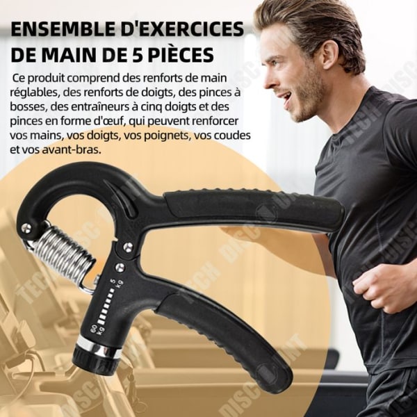 TD Handgreppsförstärkare underarmsgrepp 60kg fingermotionär träningsring handförstärkande handgrepp muskulation