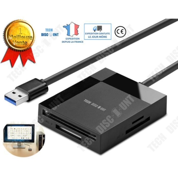 TD® kortläsare USB3.0-gränssnitt, höghastighetsöverföring, lämplig för mobiltelefoner och datorer