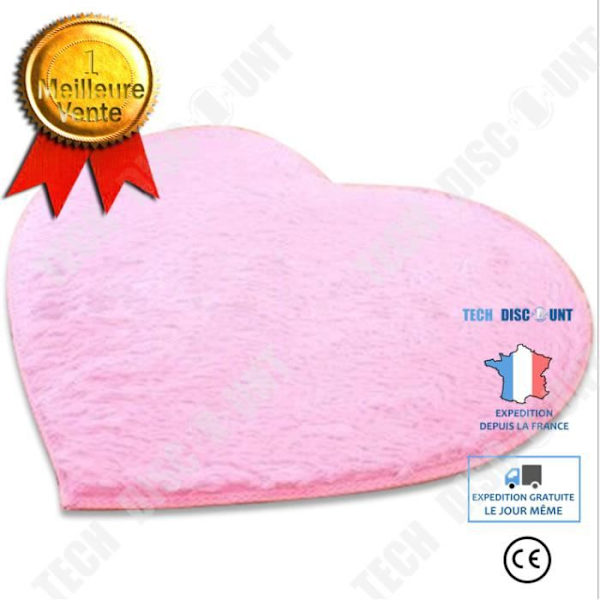 TD® Mjuk fuskpälsmatta Shaggy Hjärta Dekorativ Modern Fashionabla Flicka Barn Fårskinn Sovrumsmatta Rosa
