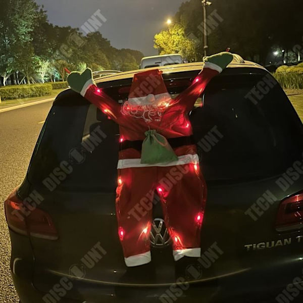 TD® Velvet Santa Claus klätterväggsdekoration, självlysande hängande kläder, julklapp, julgrinchhänge