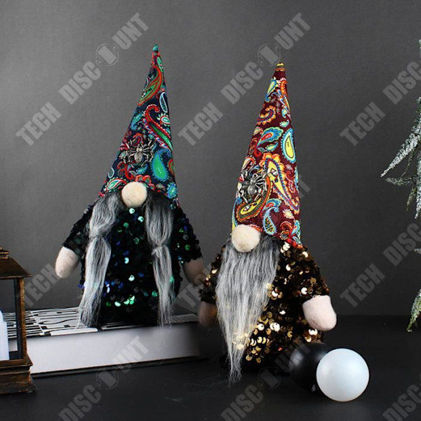 TD® Hong Kong älskar Halloween docka skrivbordsdekoration spökfestival glitter dvärg docka dekoration tillbehör