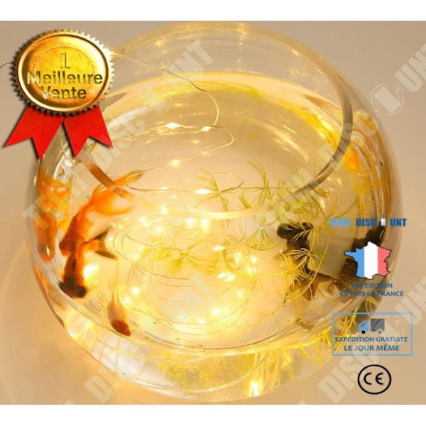 TD® LED Lyskæde med Batteri, 10M 100 LEDs 8 Indstillinger med Fjernbetjening, til Have, Jul, Bryllup, Fest, (Koldt hvidt)..