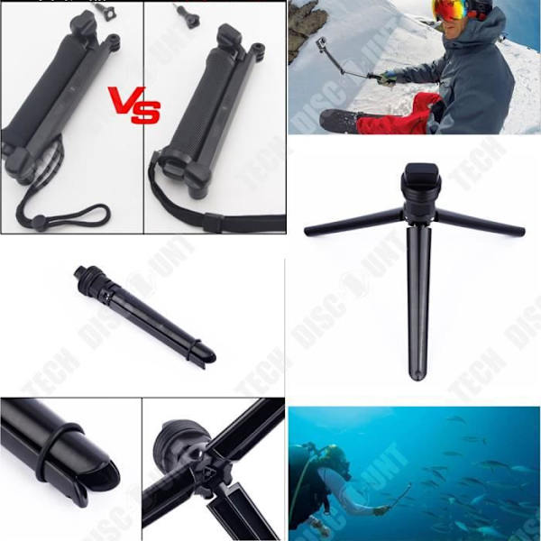Selfie Stick - TD® - Trippelvikt - Halkfritt gummigrepp - Integrerat ministativ - 20" utfällt
