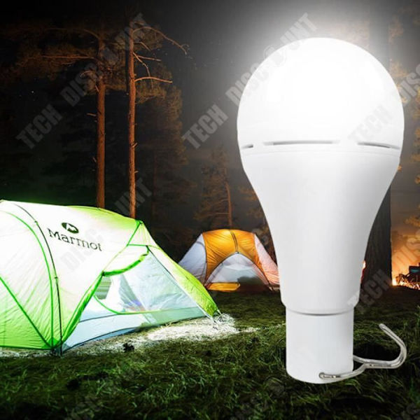 TD® LED solampoule 9W med solpanel Fjernbetjening Justering af fem hastighedsfunktioner To ladetilstande