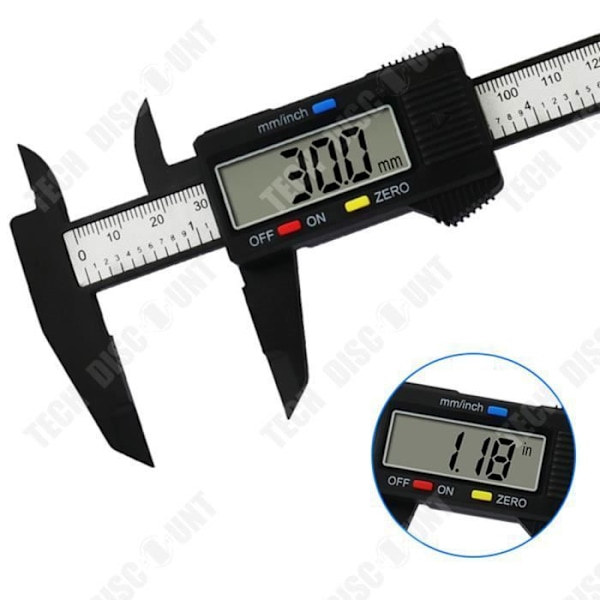 TD® Digital elektronisk skydemål 0-150mm måler indre og ydre diameter skydemål i kulfiber