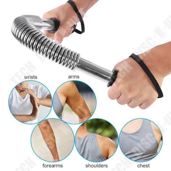 TD® Spring bar fitnessutrustning styrketräning torsion bar pull-up axlar bröstkorg 40kg power resista