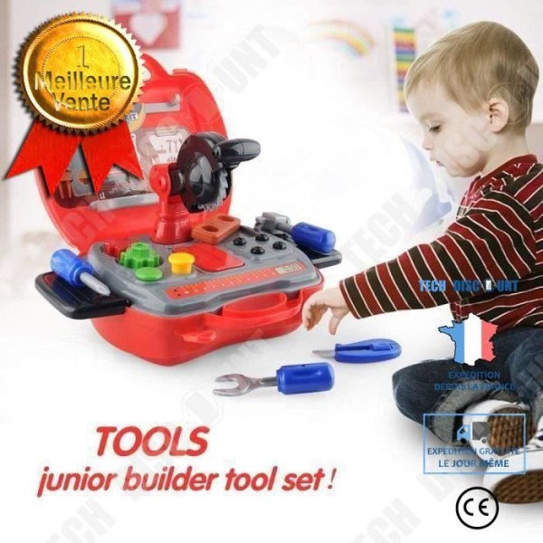 TD® Kids Craft Tool Set - Rollspel 2-6 år för pojkar, 19st färgglada Craft Tool Kit