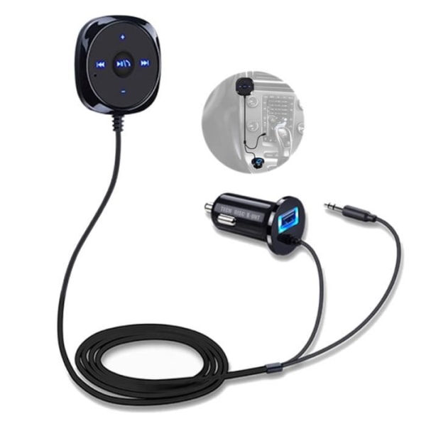 TD® Bluetooth-ljudsändare Cigarettändare Hörlur Telefon Bil USB Handsfree MP3-mottagare Hög stereokompatibilitet