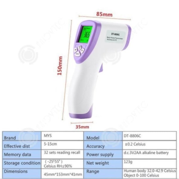 INN® Exakt infraröd elektronisk panntermometer Hög precision elektronisk panntemperaturtermometer Barn Baby a