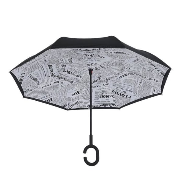 Omvända fällbara tidningsparaply dubbellager Omvända regntäta bilparaplyer för kvinna
