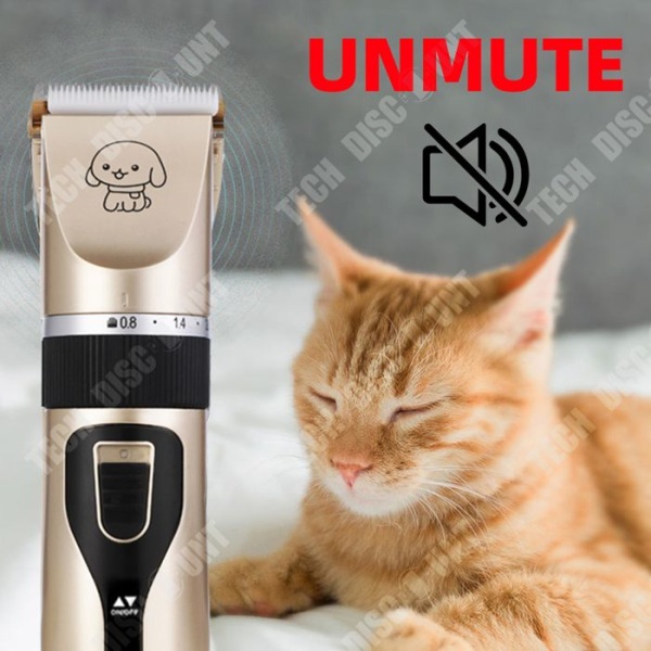 TD Trådløs hundeklipper med USB-opladeligt kabel til kæledyrsgrooming med lavt støjniveau til katte og andre dyr.