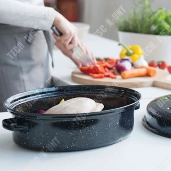 TD® Stock Pot Kokkärl Tillbehör Matlagning Varmrätt Ångkokare Svart Emalj Stål Non-Stick beläggning
