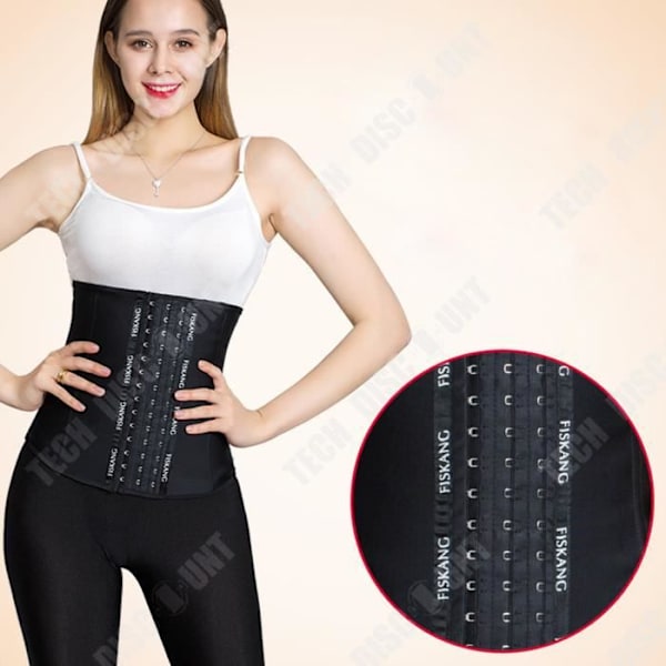 TD® Abdominalbælte 30cm9 stål knogler størrelse gummi formning mave fitness størrelse sport slankende latex kropsformende tøj