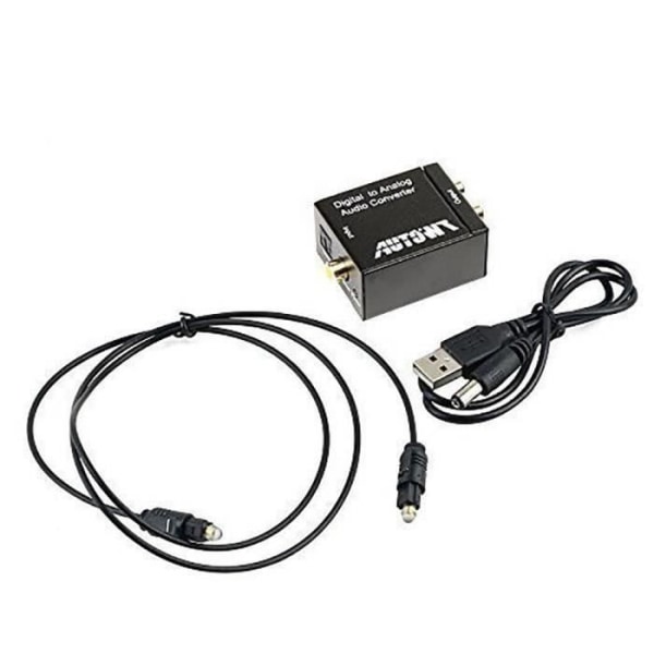 Ljudkonverterare - JL - A640N - Toslink till RCA - Digital till Analog - 3,5 mm Svart