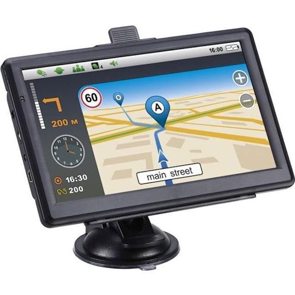 GPS-auto ja leirintä, GPS-auto ääniopastuksella, kaistavihjeet POI, 7 tuumaa, FUROKOY
