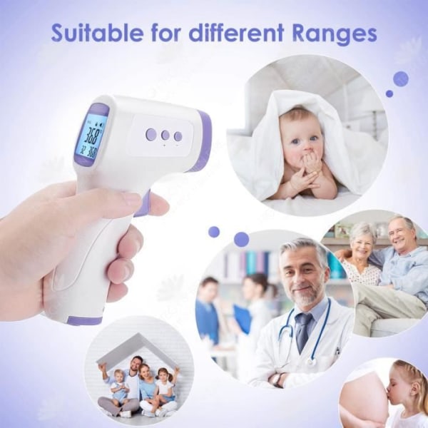 HTBE® Infrarød kontaktfri pande termometer Klinisk termometer Bærbart termometer til menneskekroppen Elektrisk termometer