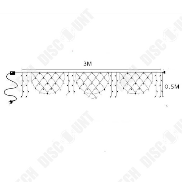 TD® 3m Fairy Lights -LED Peacock Net Light 8 Mönster Julljus Trädgårdsdekorationslampor