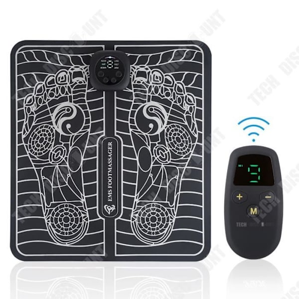 TD® Massagemad med impulser 6 tilstande Intelligent programmering Fjernbetjening Fodmassagepude
