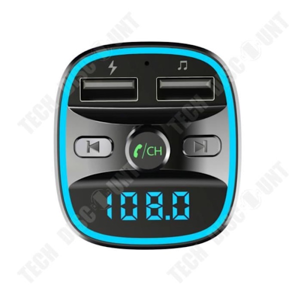 TD® FM Bluetooth-sender, bil MP3 radio trådløs kit med dual USB-porte, håndfri opkald, SD/TF understøttelse, USB