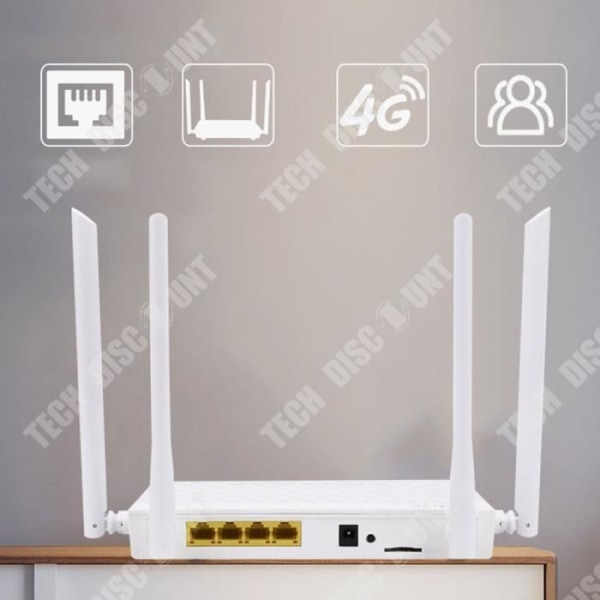 TD® Netcom 4G trådlös router komplett hem 4G till wifi 300Mbps High Speed Card Router Gratis inbyggd brandvägg