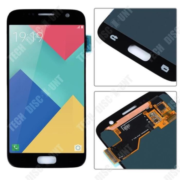 TD® Komplett LCD-pekskärm - Svart För Samsung Galaxy S7 G930 SM-G930F + Verktygssats