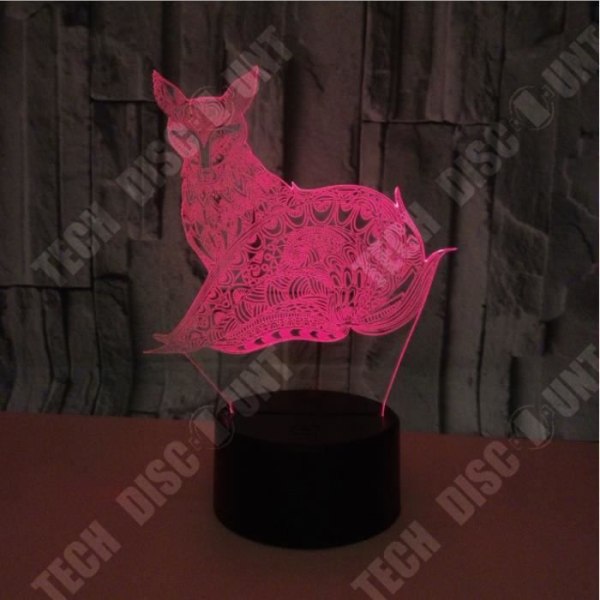 TD® New Animal 3D Night Light Touch Fjärrkontroll 3D Home Atmosphere 3D Lighting Led liten bordslampa