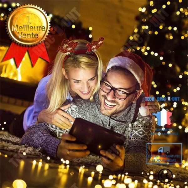TD® USB LED String Lights, 20M 200 LEDs 8 lägen med fjärrkontroll, för trädgård, jul, bröllop, fest, (Cool White, 2st).