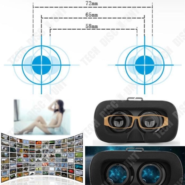 Huvudmonterade VR TD®-glasögon Justerbara efter behag 3d-glasögon