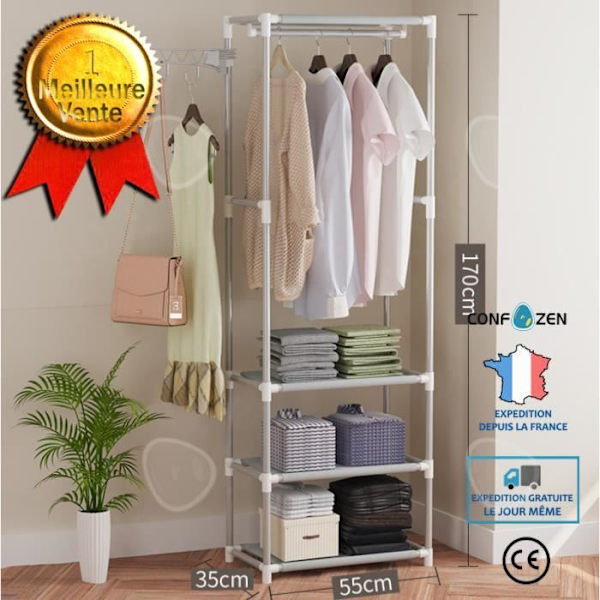 CONFO® Hanger Sovrum Hatthylla Bakom dörrhyllan Svart hängare Hängpåse på golvet Klädhängare Hänghängare