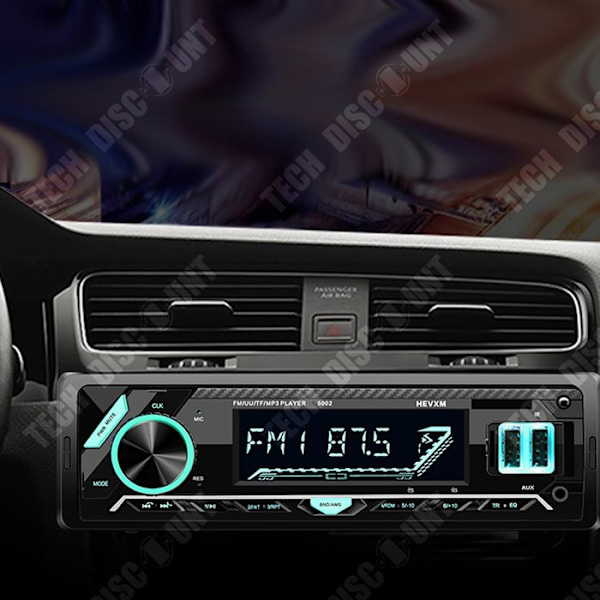 TD® Bluetooth-autoradio, Bluetooth MP3-soitin, kaksinkertainen USB-pikacharge, neliötuki MP3-autolle