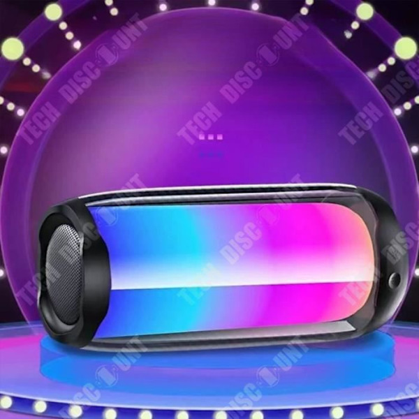 TD® Bluetooth-högtalare Färgglatt ljus Bländande blinkande ljus Trådlös Bluetooth-anslutning Subwoofer Metall