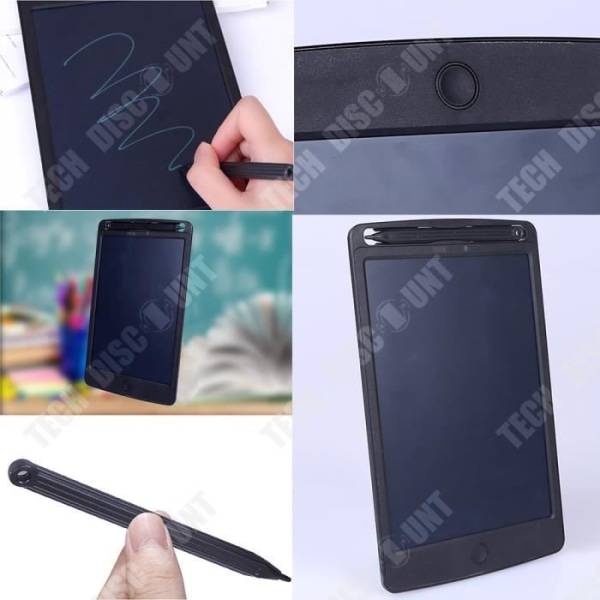 TD® Kosketusnäyttötabletti 8,5 tuuman lasten piirtotaulu, valolla, stylus ja LCD-näyttö, lasten luonnostelu, musta taulu.