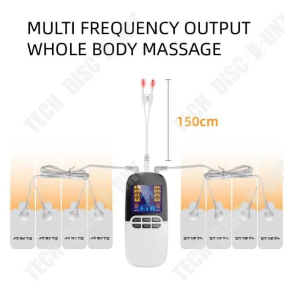 TD® Mode 8, digital massage device with LCD display, is a green anti-pain muscle massager.
