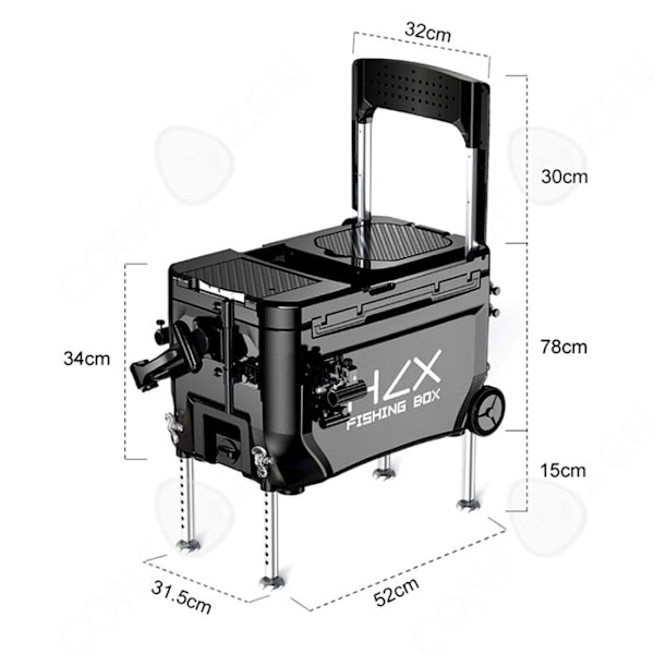 C Seat fiskebox boxar 3 stycken fiskebox och fiskestol och sits fiskebox för ABS fiskeutrustning