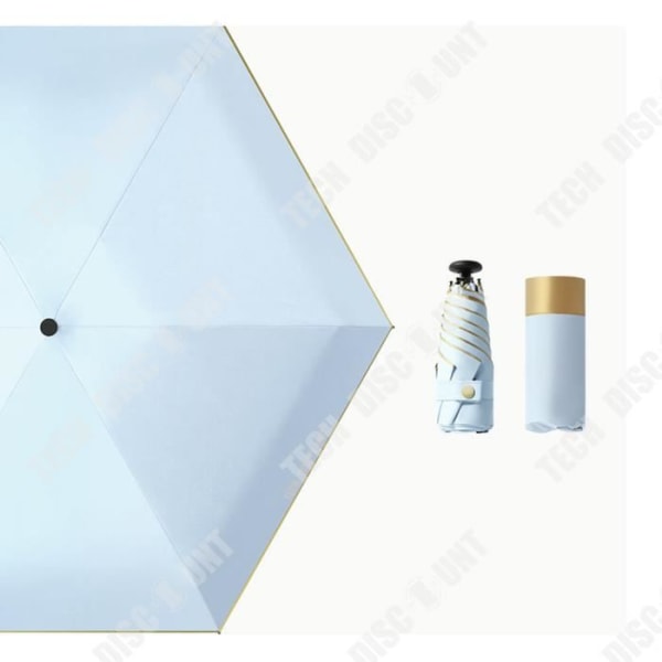 TD® Sun Paraply UV-skydd Ultralätt femdubbelt paraply 6-bens Mini Portable Compact Rain or Shine Dual Purpose Enkel