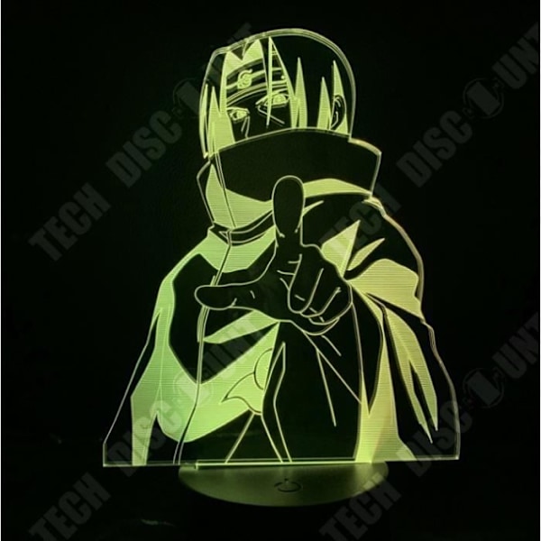 TD® LED Natlampe Naruto Itachi Actionfigur 7 Farver Berøring Illusion Optisk Lampe